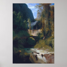 Bei Amalfi de Karl Blechen - de Schlucht Posters
