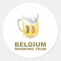 België die Team drink Ronde Sticker
