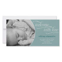 Belle annonce bienvenue de naissance de bébé - ble photocartes