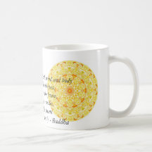 Belle citation bouddhiste avec Mandela vibrant Tasse