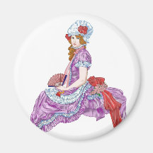 Belle coloniale magnets pour réfrigérateur