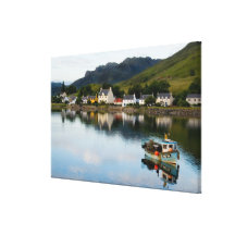 Belle photo de petit village de Dornie avec Toile Tendue