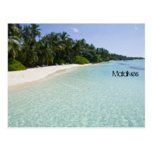 Belle plage en Maldives Cartes Postales