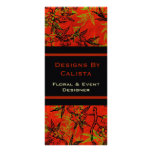 Belles fleurs rouges carte double customisable