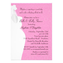 Bells et ventre nuptiales et baby shower invitations