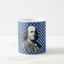 Ben Franklin avec l'arrière - plan d'étoiles Tasse