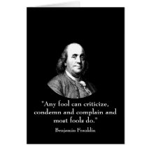 Ben Franklin et citation Cartes De Vœux