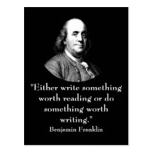 Ben Franklin et citation Cartes Postales