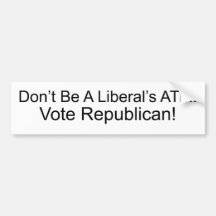 Ben geen liberaal ATM Bumpersticker