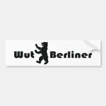 Berlinois de rage autocollant pour voiture