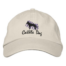 Bétail griffonnés chien chapeau brodé