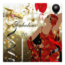 Betoverende Dame Fabulous 50 de Partij van Verjaar Persoonlijke Aankondigingen