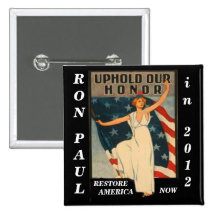 Bevestig Onze Eer Ron Paul 2012 Speld Button