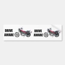 Bewuste aandrijving - Motorfiets Bumpersticker