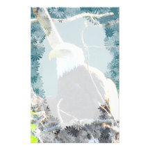 BEYR Eagle chauve le fleuve Yukon Papier À Lettre Customisable