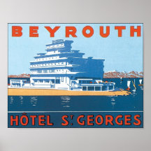 Beyrouth, St Georges d'hôtel Affiche