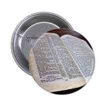 Bible ouverte badge avec épingle