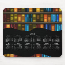 Bibliothèque de 2012 amoureux des livres de calend tapis de souris