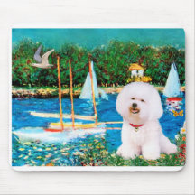 Bichon Frise 1 - voiliers 1 Tapis De Souris