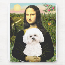 Bichon Frise 2R - Mona Lisa Tapis De Souris