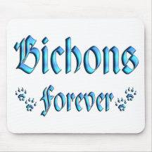 Bichons pour toujours tapis de souris