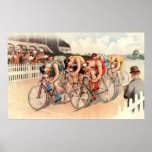 Bicycle race scene poster