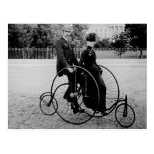 Bicyclette pour deux à la Maison Blanche 1886 Cartes Postales