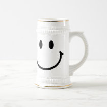 Bière heureuse Stein de visage tasses