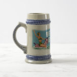 Bière un stein de bière de dames de femelle tasse