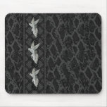 Bijou en cuir noir d'oiseau de Mousepad (047-015) Tapis De Souris