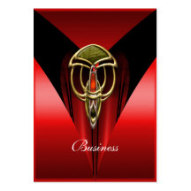 Bijou rouge élégant d'or d'art déco de carte de vi