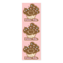 bijt me chocolade cupcake referentie visitekaartjes