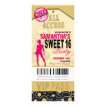 Billet du bonbon 16 à VIP (fuschia kaki) Invitations Personnalisables