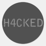 binnendrongen in een beveiligd computersysteem ronde stickers