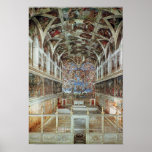 Binnenlands uitzicht van de Kapel Sistine Poster