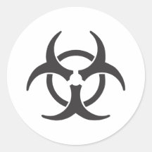 Biohazard Ronde Stickers
