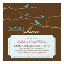 Bip ! Bip ! Invitation de baby shower (aqua)