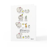 BIRDIE D'HIPPOPOTAME CARTE DE VŒUX