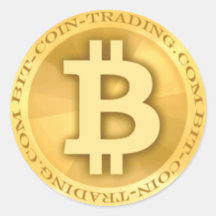 Bit-coin-trading.com Logo Ronde Sticker