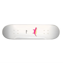 Blaireau de miel rose nommé personnalisé plateaux de planche à roulettes