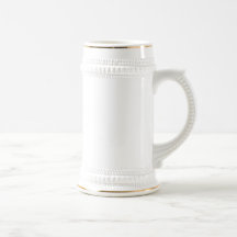 Blanc/bière Stein d'or Mugs À Café