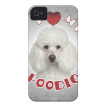 Blanc de caniche coques iPhone 4 Case-Mate