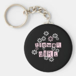 Blanc de demoiselle de honneur sur le noir porte-clé
