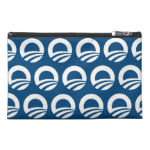 BLANC de MOTIF d'OBAMA ET BLUE.png Trousses De Voyage