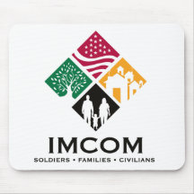 Blanc de Mousepad de logo d'IMCOM Tapis De Souris