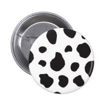 Blanc de vache à peau de fourrure de poster de ani badge