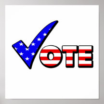 Blanc de vote et bleu rouges affiches