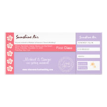 Blanc rose pourpre de faire-part de mariage de car