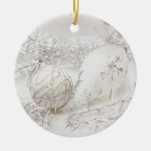 Blanc sur l'argent décoration de noël