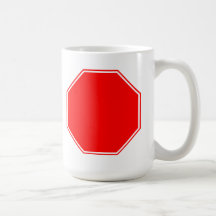 Blanc/tasse personnalisable de signe d'arrêt
